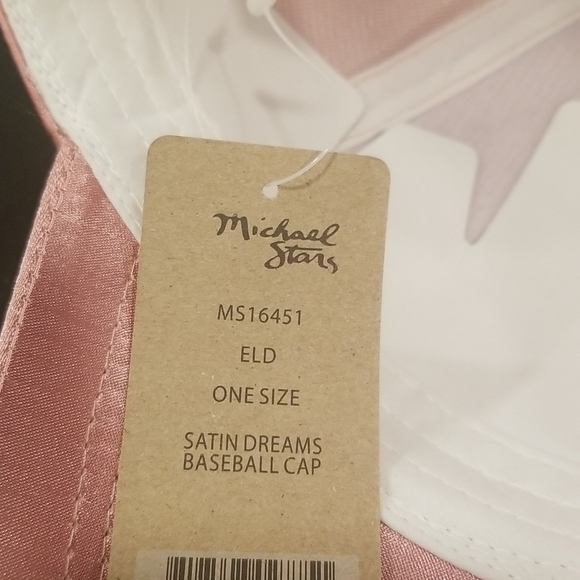 ?MICHAEL STARS? Satin Dreams Baseball Cap ~ Pink NWT main image 5